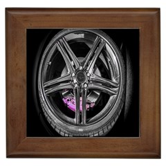 Bord Edge Wheel Tire Black Car Framed Tiles by Nexatart