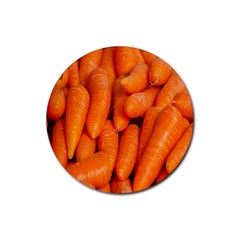 Carrots Vegetables Market Rubber Coaster (round)  by Nexatart