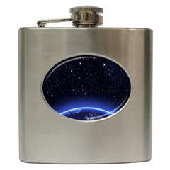 Christmas Xmas Night Pattern Hip Flask (6 Oz) by Nexatart