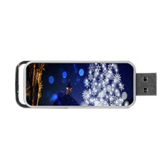 Christmas Card Christmas Atmosphere Portable Usb Flash (two Sides) by Nexatart