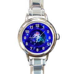 Christmas Nicholas Ball Round Italian Charm Watch by Nexatart