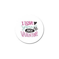 I Love You My Valentine (white) Our Two Hearts Pattern (white) Golf Ball Marker (10 Pack) by FashionFling