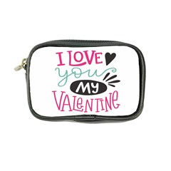 I Love You My Valentine (white) Our Two Hearts Pattern (white) Coin Purse by FashionFling