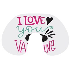 I Love You My Valentine (white) Our Two Hearts Pattern (white) Travel Neck Pillows by FashionFling