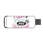 I Love You My Valentine (white) Our Two Hearts Pattern (white) Portable USB Flash (One Side) Front