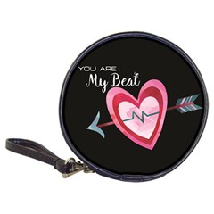 You Are My Beat / Pink And Teal Hearts Pattern (black)  Classic 20-cd Wallets by FashionFling