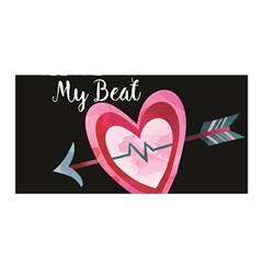 You Are My Beat / Pink And Teal Hearts Pattern (black)  Satin Wrap by FashionFling