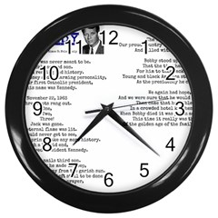 Kennedy Poem Wall Clocks (black) by athenastemple