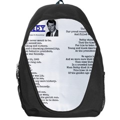 Kennedy Poem Backpack Bag by athenastemple