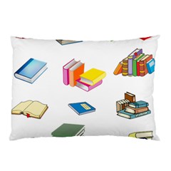 Bookworm Pattern Pillow Case (two Sides) by athenastemple