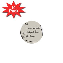 Mathx 1  Mini Buttons (10 Pack)  by athenastemple