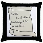 Mathx Throw Pillow Case (Black) Front