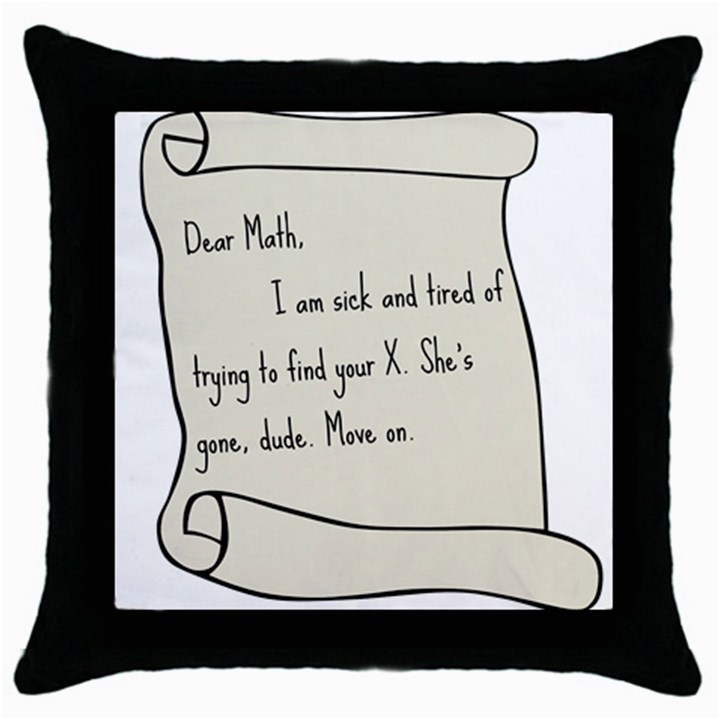 Mathx Throw Pillow Case (Black)