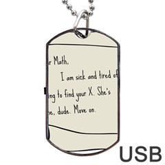 Mathx Dog Tag Usb Flash (one Side) by athenastemple