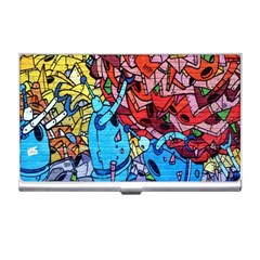 Colorful Graffiti Art Business Card Holders by Nexatart