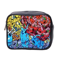 Colorful Graffiti Art Mini Toiletries Bag 2-side by Nexatart