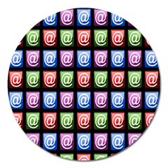 Email At Internet Computer Web Magnet 5  (round) by Nexatart