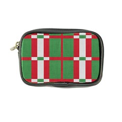 Fabric Green Grey Red Pattern Coin Purse by Nexatart