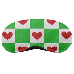 Fabric Texture Hearts Checkerboard Sleeping Masks by Nexatart