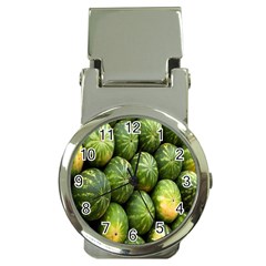 Food Summer Pattern Green Watermelon Money Clip Watches by Nexatart