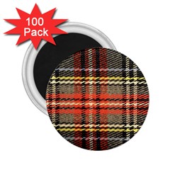 Fabric Texture Tartan Color 2 25  Magnets (100 Pack)  by Nexatart