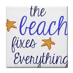 The Beach Fixes Everything Tile Coasters by OneStopGiftShop