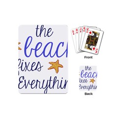 The Beach Fixes Everything Playing Cards (mini)  by OneStopGiftShop