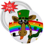 Irish giraffe 3  Buttons (100 pack)  Front