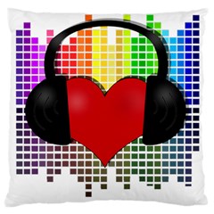 Music Standard Flano Cushion Case (one Side) by Valentinaart