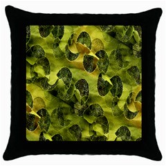 Olive Seamless Camouflage Pattern Throw Pillow Case (black) by Nexatart