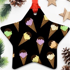 Ice Cream Cute Pattern Star Ornament (two Sides) by Valentinaart