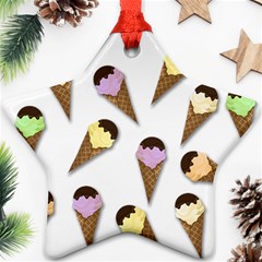 Ice Cream Pattern Ornament (star) by Valentinaart