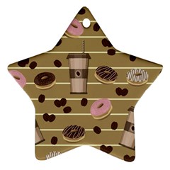 Coffee And Donuts  Star Ornament (two Sides) by Valentinaart