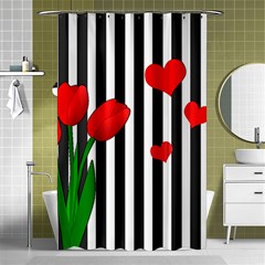 Tulips Shower Curtain 48  X 72  (small)  by Valentinaart