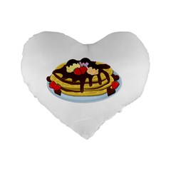 Pancakes - Shrove Tuesday Standard 16  Premium Flano Heart Shape Cushions by Valentinaart