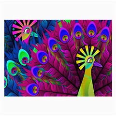 Peacock Abstract Digital Art Large Glasses Cloth by Nexatart