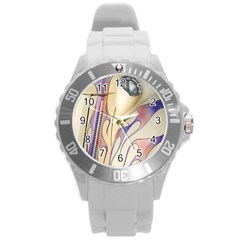 Pin Stripe Car Automobile Vehicle Round Plastic Sport Watch (l) by Nexatart