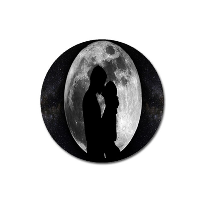 Silhouette Of Lovers Magnet 3  (Round)