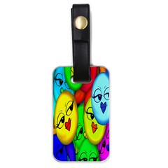 Smiley Girl Lesbian Community Luggage Tags (one Side)  by Nexatart