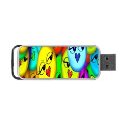 Smiley Girl Lesbian Community Portable Usb Flash (one Side) by Nexatart