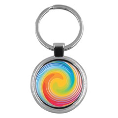 Rainbow Swirl Key Chains (round)  by OneStopGiftShop