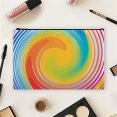 Rainbow Swirl Cosmetic Bag (large)  by OneStopGiftShop