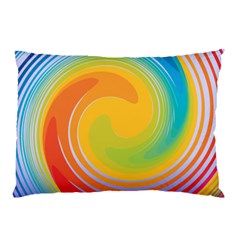 Rainbow Swirl Pillow Case (two Sides) by OneStopGiftShop