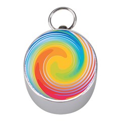 Rainbow Swirl Mini Silver Compasses by OneStopGiftShop