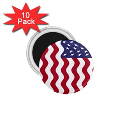 American Flag 1 75  Magnets (10 Pack)  by OneStopGiftShop