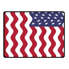 American Flag Double Sided Fleece Blanket (small)  by OneStopGiftShop