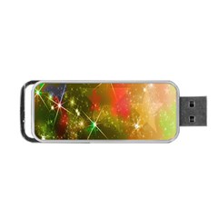 Star Christmas Background Image Red Portable Usb Flash (two Sides) by Nexatart