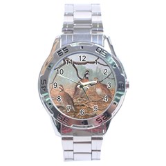 Bob White Quail Stainless Steel Analogue Watch by digitaldivadesigns