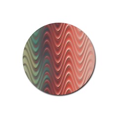 Texture Digital Painting Digital Art Rubber Round Coaster (4 Pack)  by Nexatart