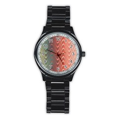 Texture Digital Painting Digital Art Stainless Steel Round Watch by Nexatart